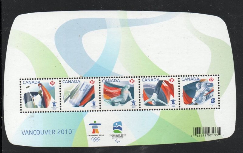 Canada Sc 2299 2009 Vancouver Olympics stamp sheet mint NH