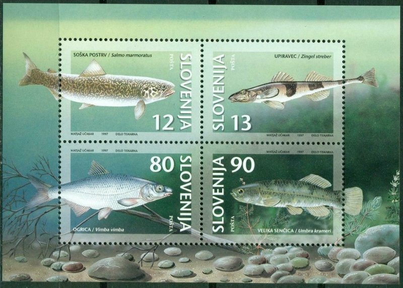 1997 Slovenia 182-185/B4 Sea fauna