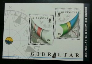 *FREE SHIP Gibraltar Round The World 1992 Science Mathematics (ms) MNH