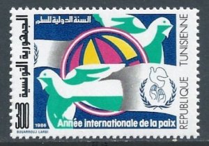 Tunisia #902 NH Int'l Peace Year