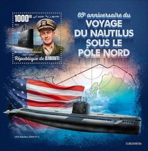 2024 04- DJIBOUTI - NAUTILUS TO NORTH POLE 65TH     1V complet set    MNH **