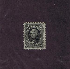 SC# 69 USED 12 CENT GEOMETRIC FANCY CANCEL STILLWATER MN, 1861, 2010 PF CERT