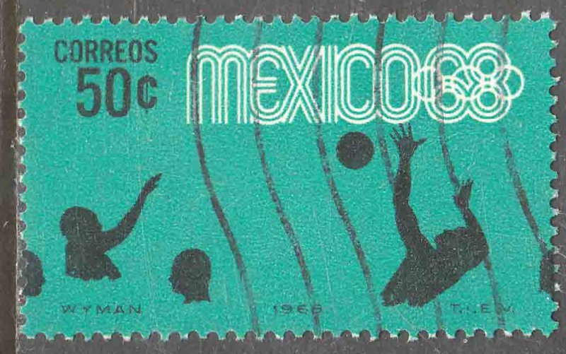 MEXICO 992, 50c Waterpolo 4th Pre-Olympic Set Used. VF. (747)