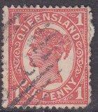 Queensland sc#113 1897 1p QV used