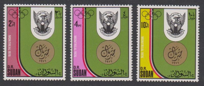 Sudan Olympic Games Montreal 3v SG#361/63 SC#293-95