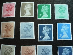 Stamps -Great Britain-Scott#MH71-MH110 - Mint Never Hinged Part Set of 17 Stamps