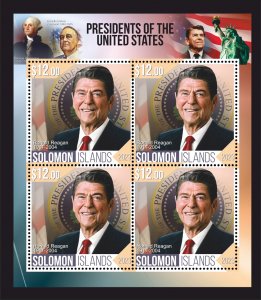 Stamps.USA Reagan, Linkoln,Roosevelt 8 sheets  perforated 2023 year Djibouti NEW