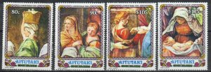 Aitutaki Stamp 474-477  - 92 Christmas paintings