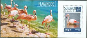 SOLOMON ISLANDS  2014   FLAMINGOS SOUVENIR SHEET  MINT NH