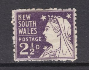 New South Wales SG 296b Sc 100 MLH. 1897 2½p deep purple, Die II, Perf 12, F-VF 