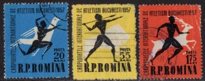 Thematic stamps ROMANIA 1957 ATHLETICS 2532/4 used