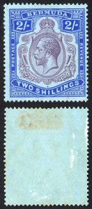 Bermuda SG88b 2/- Broken Crown and scroll M/M (gum bend) Cat 250 pounds