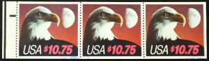 U.S. Used #2122a $10.75 Express Booklet Pane of 3.  Unobtrusive Cancel. A Gem!