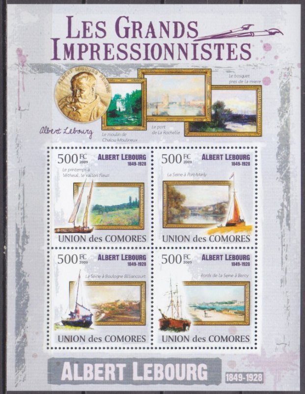 2009 Comoros Islands 2576-79KL Painting / Albert Lebourg 10,00 €