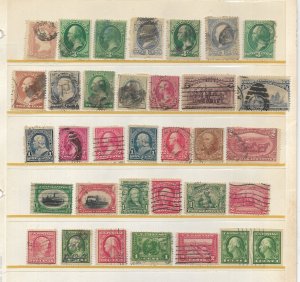 U.S. Small Collection of 33 Different from 1861-1912 Mostly Used C.V. $75.40. K