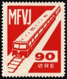 Vintage Denmark Private Railway Local Stamp MFVJ Railway Set/7 (Complete?) MNH