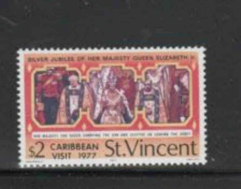 ST. VINCENT #508 1977 CARIBBEAN ROYAL VISIT MINT VF NH O.G