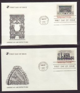 US 1928-1931 Architecture 1981 Readers Digest S/4 U/A FDC