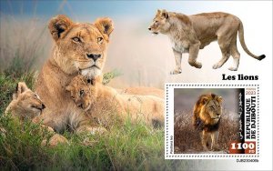 DJIBUTI - 2023 - Lions - Perf Souv Sheet - Mint Never Hinged