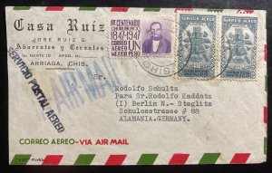 1948 Arriaga Chis Mexico Commercial Airmail cover To Berlin Germany