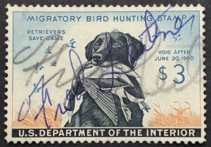 U.S. Used Stamp Scott #RW26 1959 $3 Federal Duck Hunting, VF - XF. Choice!