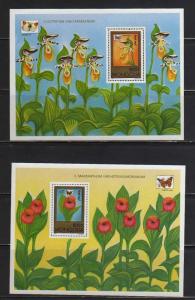 Mongolia MNH sc# 2269-79 Butterflies Orchids10CV $15.00