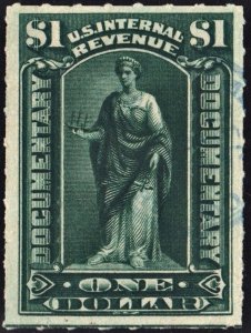 R173 $1.00 Documentary Stamp (1898) Used