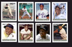 Stamps. Baseball Willie Mays 2022 year, 8 stamps  perforated MNH** NEW
