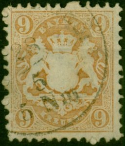 Bavaria 1870 9k Brown SG59b Wmk 5 14mm Fine Used