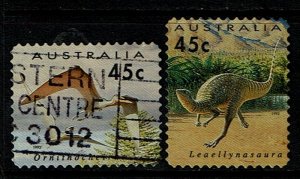 Australia 1348-1349 Used/CTO - Dinosaurs Prehistoric Animals (1993)