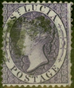 St Lucia 1864 Deep Lilac SG13b Good Used