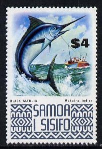 SAMOA - 1972 - Black Marlin - Perf Single Stamp - Mint Never Hinged