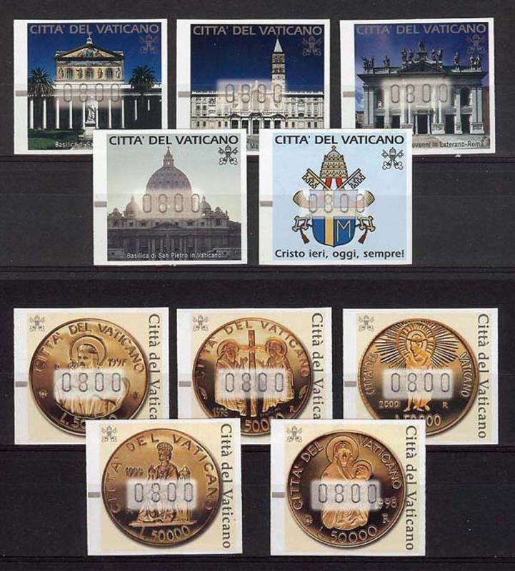 2000-08 - VATICAN - AUTOMATIC STAMPS ATM - Sas #FA1-18 - MNH**