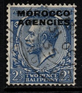 MOROCCO AGENCIES SG58a 1925 2½d BLUE OVPT 15½mm FINE USED