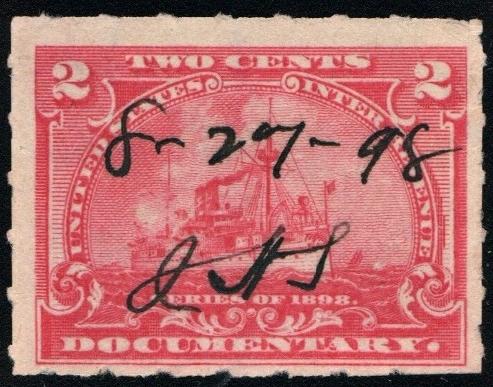 R164 2¢ Documentary Stamp (1898) Used