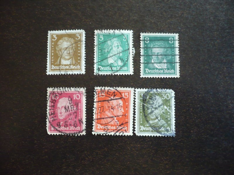 Stamps - Germany - Scott# 352-356,359 - Used Part Set of 6 Stamps