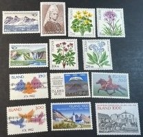 ICELAND # 559-563 & 565-572-MINT/HINGED**----13 STAMPS----1982-83