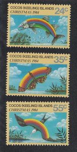 Cocos Islands # 122-124, Christmas - Rainbows, Mint NH, 1/2 Cat