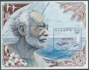 Niuafo'ou 1990 SG147 Polynesian Whaling SPECIMEN MS MNH