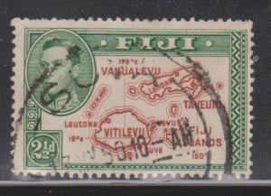 FIJI Scott # 134b Used - KGVI & Map