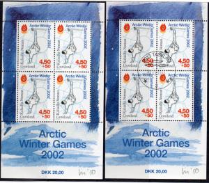 GREENLAND. 2001. Arctic Winter Games. Block 21. Mint neve...