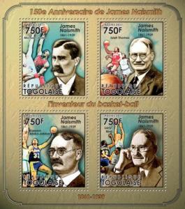 TOGO 2011 SHEET JAMES NAISMITH BASKETBALL SPORTS tg11317a