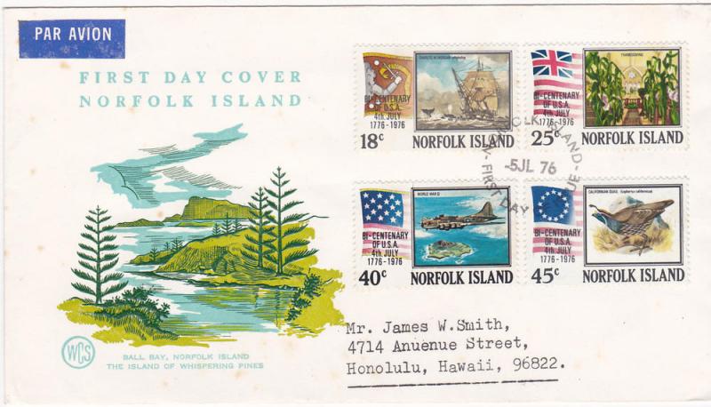 Norfolk Island 194-197 Set MNH American Bicentennial (C)