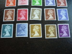 Stamps-Great Britain-Scott#MH113-MH140- Mint Never Hinged Part Set of 20 Machins