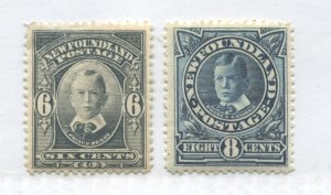 Newfoundland 1911 Royals 6 cents and 8 cents mint o.g. hinged