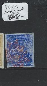 ECUADOR (P1906B)  SC2C   4 BIG MARGINS RED CANCEL  VFU