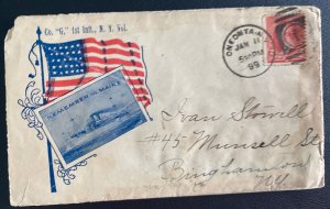 1899 Oneonta NY USA cover To Birmingham Remember The main