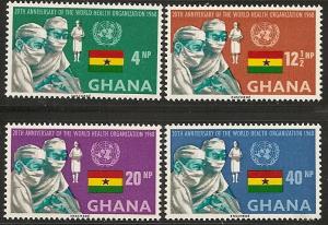 GHANA 336-39 MINT OG 1968 WHO 20th ANNIVERSARY