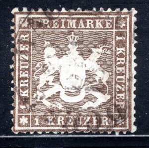 Wurttemberg #23 signed twice, Used, VF,    CV $275.00  ...   7020023