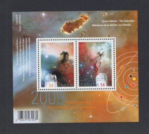 Canada #2323c  (2009 Astronomy overprinted sheet of 2)  VFMNH CV $5.00